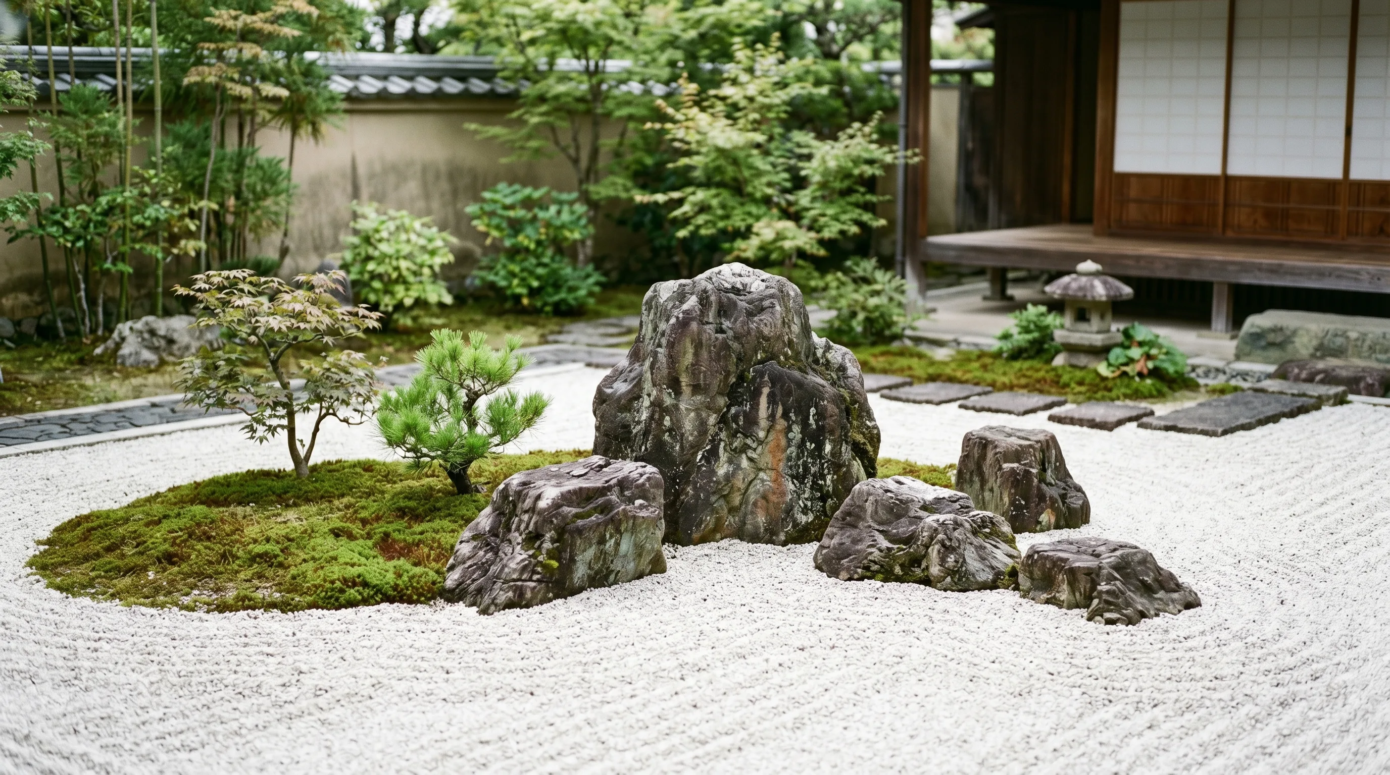 Minimal Rock Area With Clean Edging